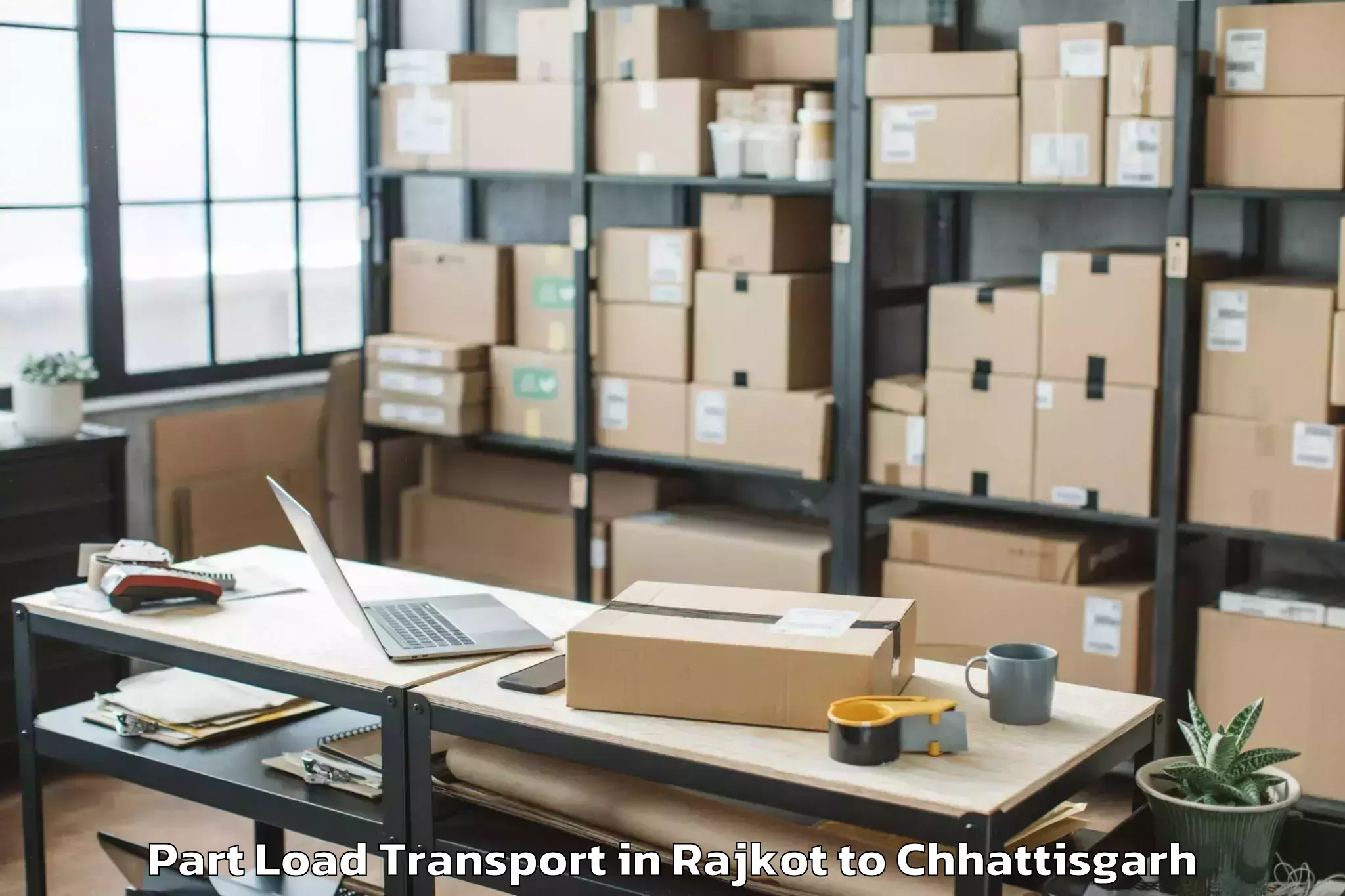 Quality Rajkot to Maharishi University Of Manage Part Load Transport